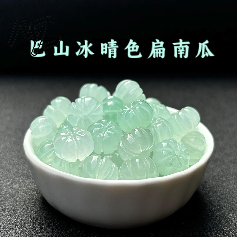 Earrings - 10 個グリーンヒスイカボチャビーズ DIY イヤリングブレスレットチャームジェダイトジュエリーファッションアクセサリーお守りギフト女性男性のための