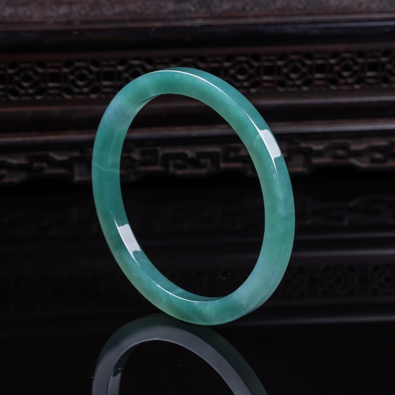 Bracelets - 天然エメラルド 48-62 ミリメートルビルマエメラルド翡翠ブルーウォーターアイスシードブレスレット翡翠手織りお守りファッションジュエリーギフト男性