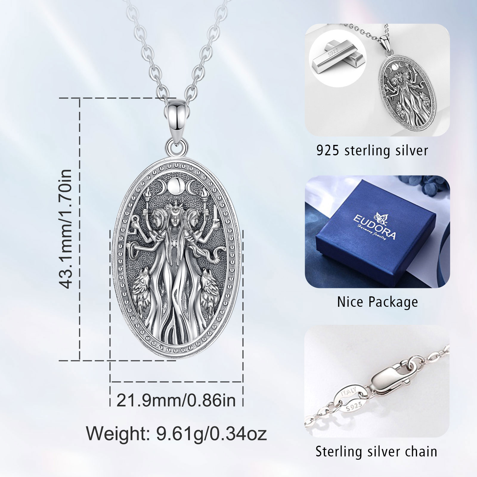 男性と女性のためのEudora-925スターリングシルバーネ - 925 Sterling Silver Chain Necklace Men のレビューと価格