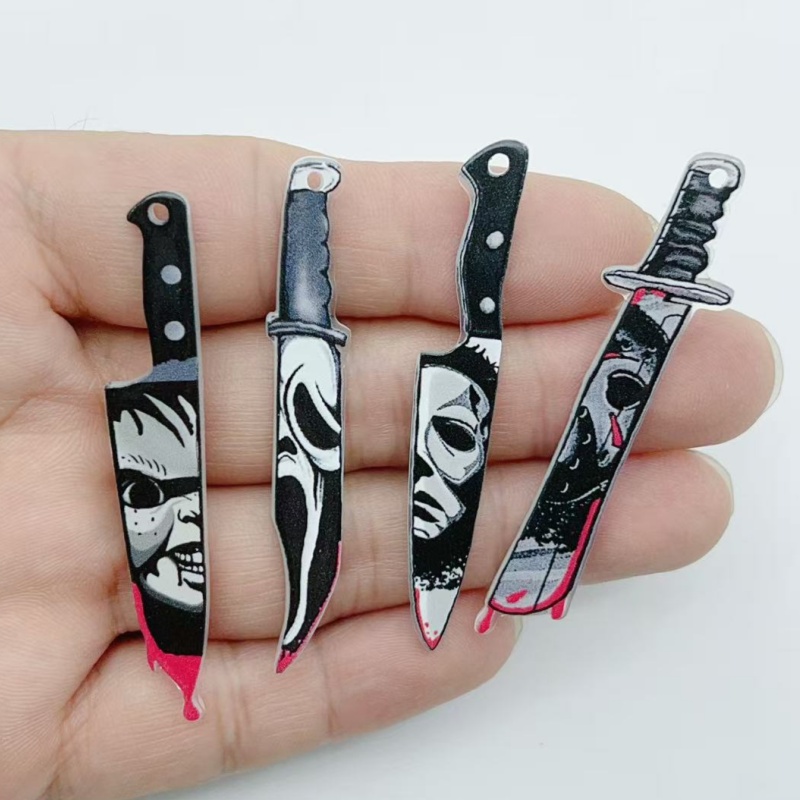 アクリル製ジュエリー10個 ハロウィンペンダント DIYイヤ - Earrings のレビューと価格