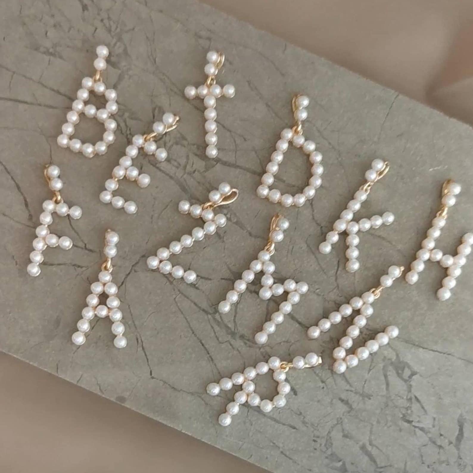 女性のための真珠のイニシャルが付いた金メッキのネックレス,ペ - Custom Name Necklace Stainless Steel のレビューと価格