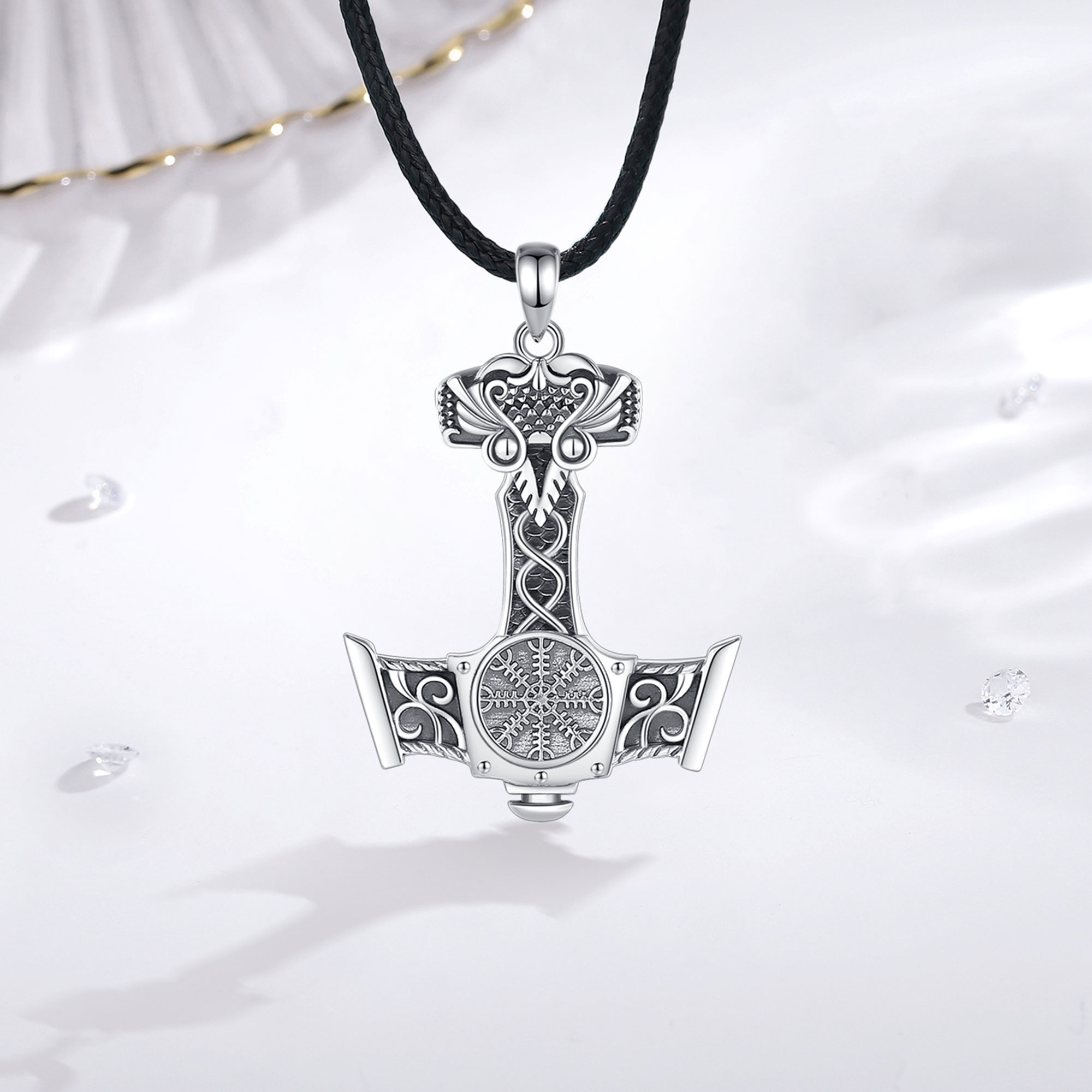 Eudora 925 スターリングシルバー北欧バイキングトー - 925 Sterling Silver Chain Necklace Men のレビューと価格