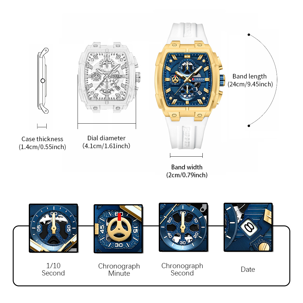 CURREN 高級ヴィンテージ腕時計 メンズ スポーツ クロ - Watch Accessories のレビューと価格