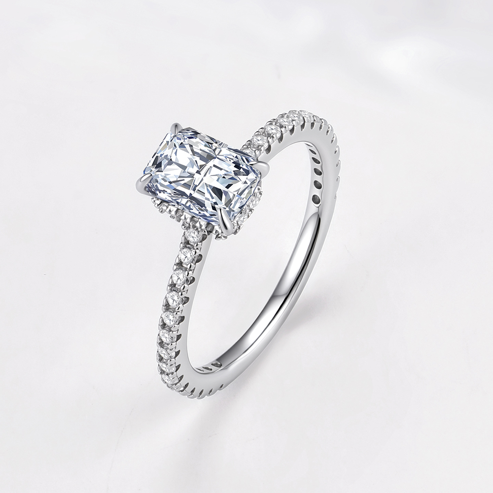 S925スターリングシルバー製シンプル4プロング1カラットモ - Moissanite Engagement Ring 1 Carat のレビューと価格