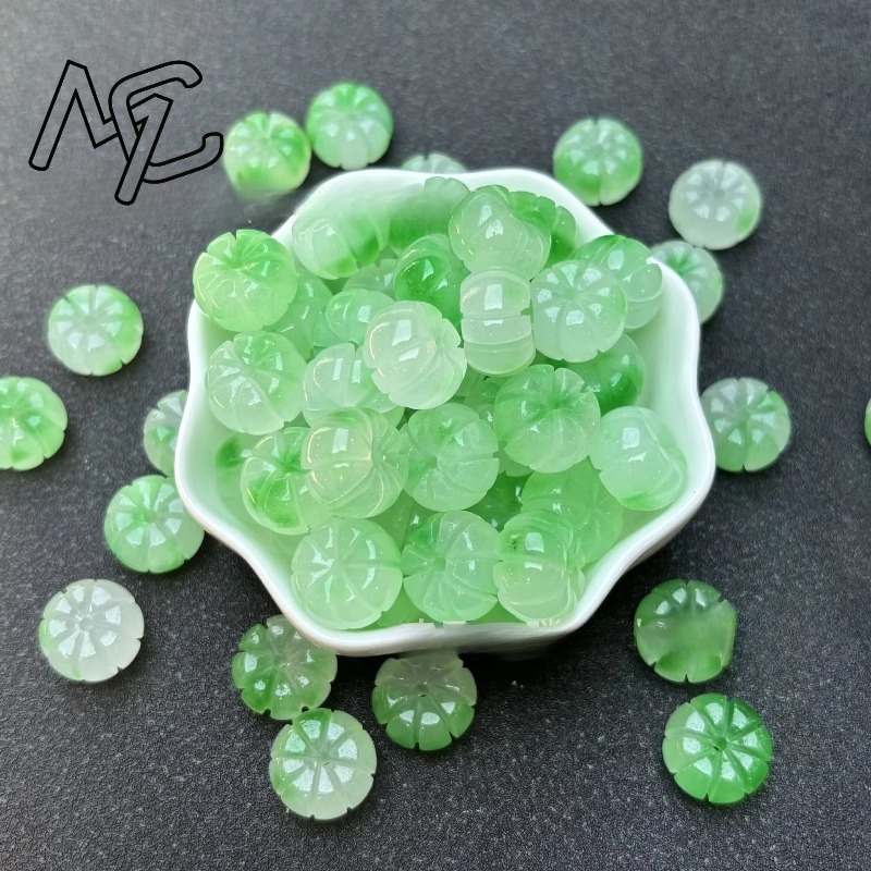 10 個グリーンヒスイカボチャビーズ DIY イヤリングブレ - Earrings のレビューと価格