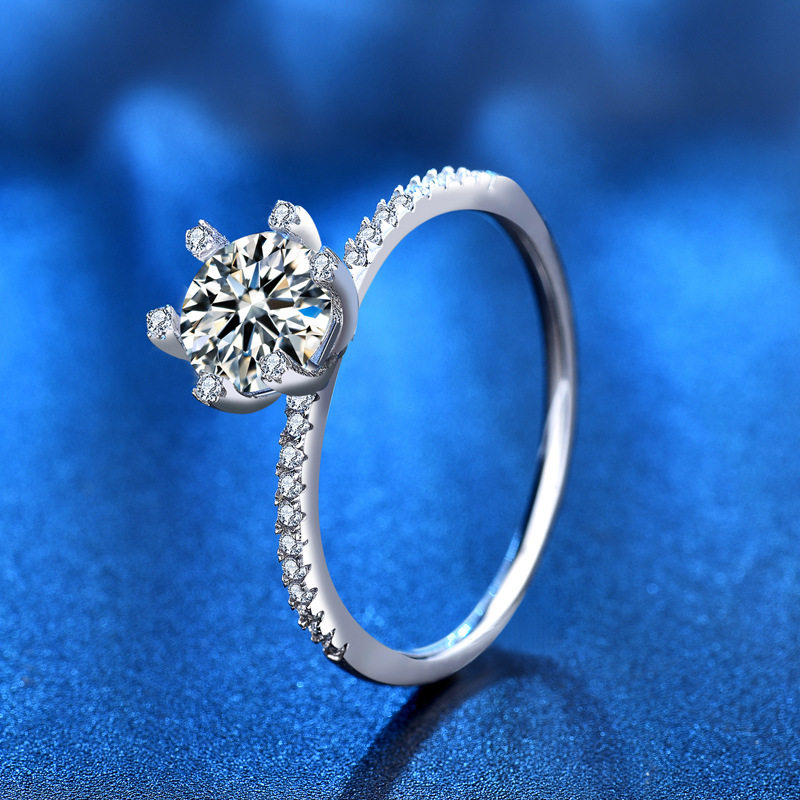 S925 結婚指輪 婚約指輪 モアサナイトリング 高級 1カ - Moissanite Engagement Ring 1 Carat のレビューと価格