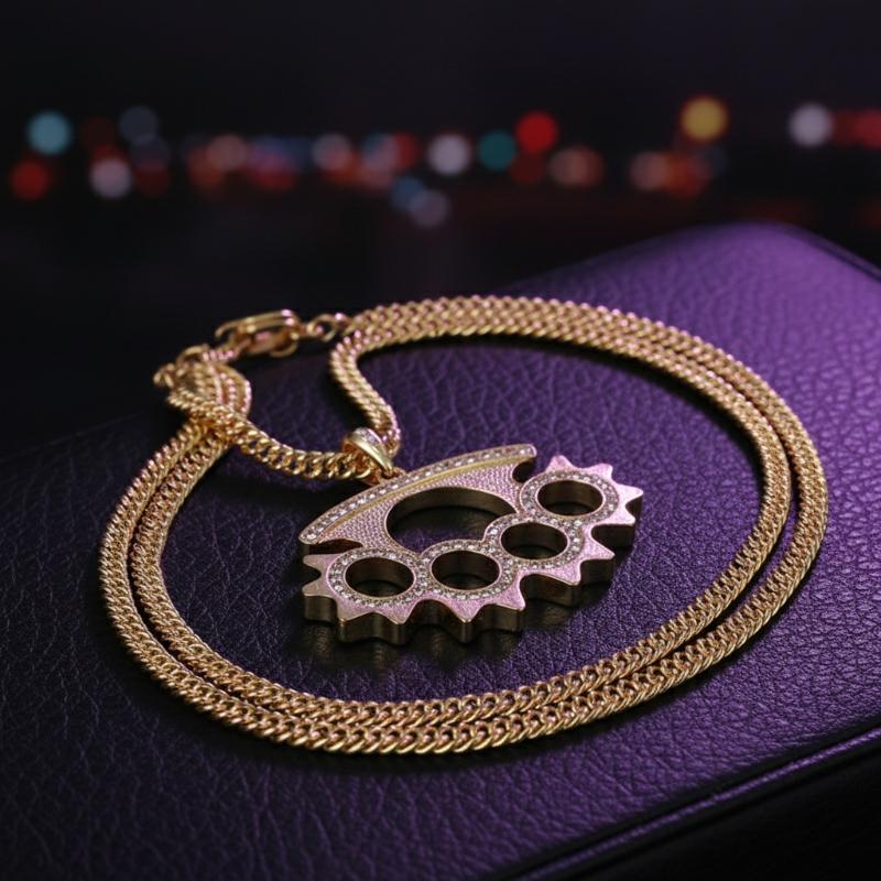 Y2K パンクステンレススチールペンダントネックレス女性用  - Layered Pendant Necklace Aesthetic のレビューと価格