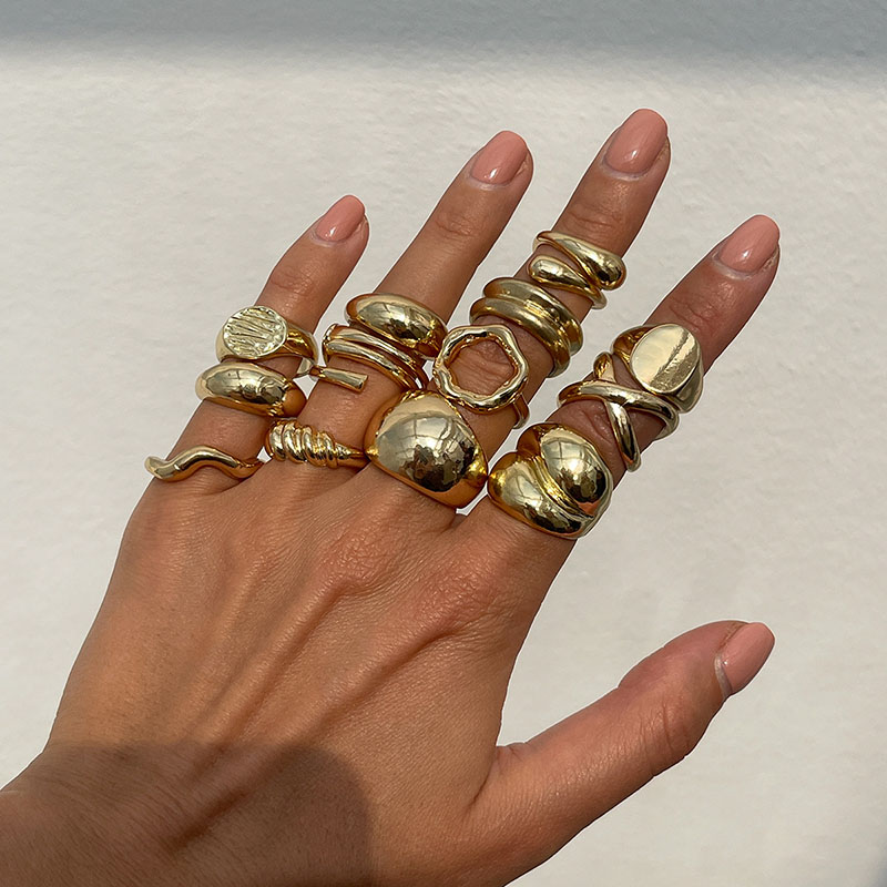 ファッションヴィンテージメタルリング女性のためのギフトパンク - Vintage Punk Knuckle Rings Set のレビューと価格