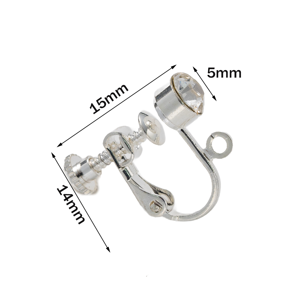 10個の真鍮製クリップオンイヤリングコンバーターコンポーネン - Body Jewelry のレビューと価格