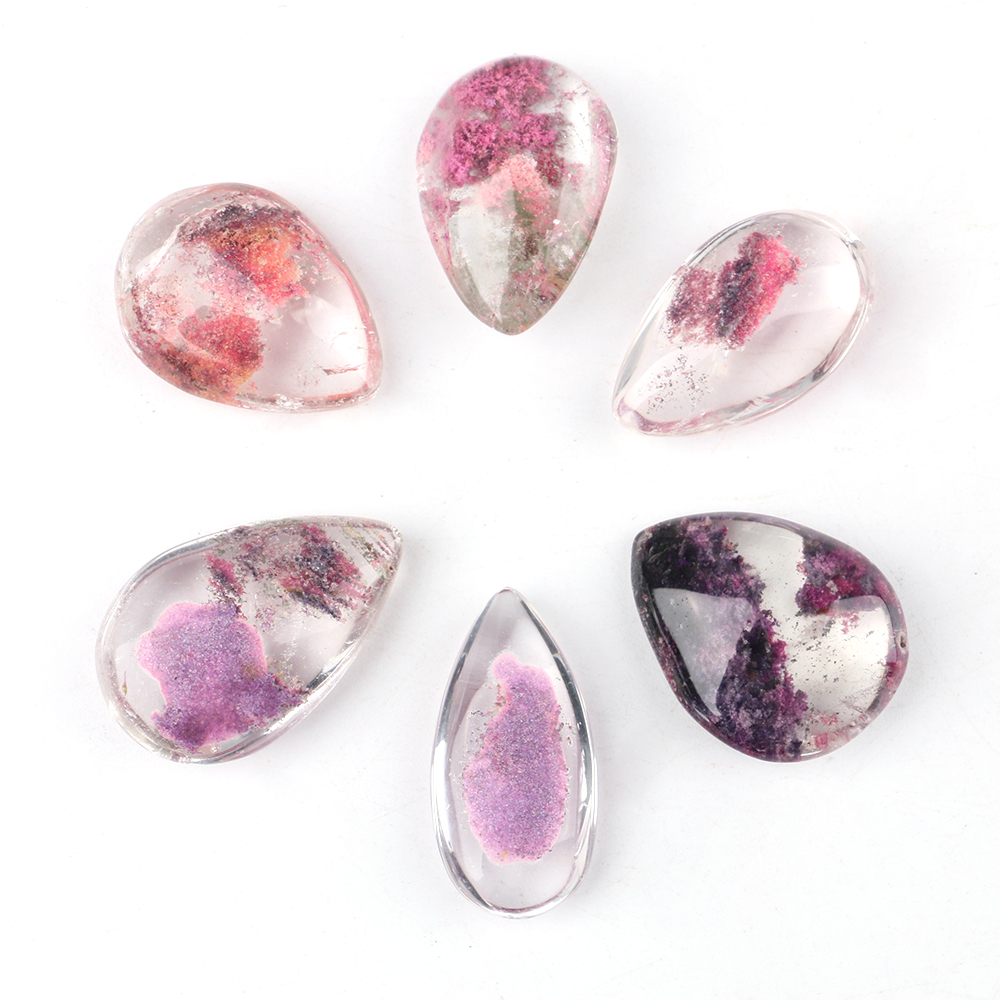 ゴーストファントムクリスタルパープルクォーツビーズ 1PC  - Crystal Pendant Necklace Natural Stone のレビューと価格