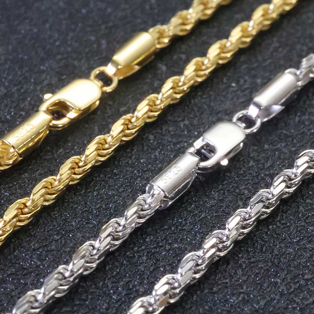ESKEEM 3 ミリメートル/5 ミリメートル男性女性 P - 925 Sterling Silver Chain Necklace Men のレビューと価格