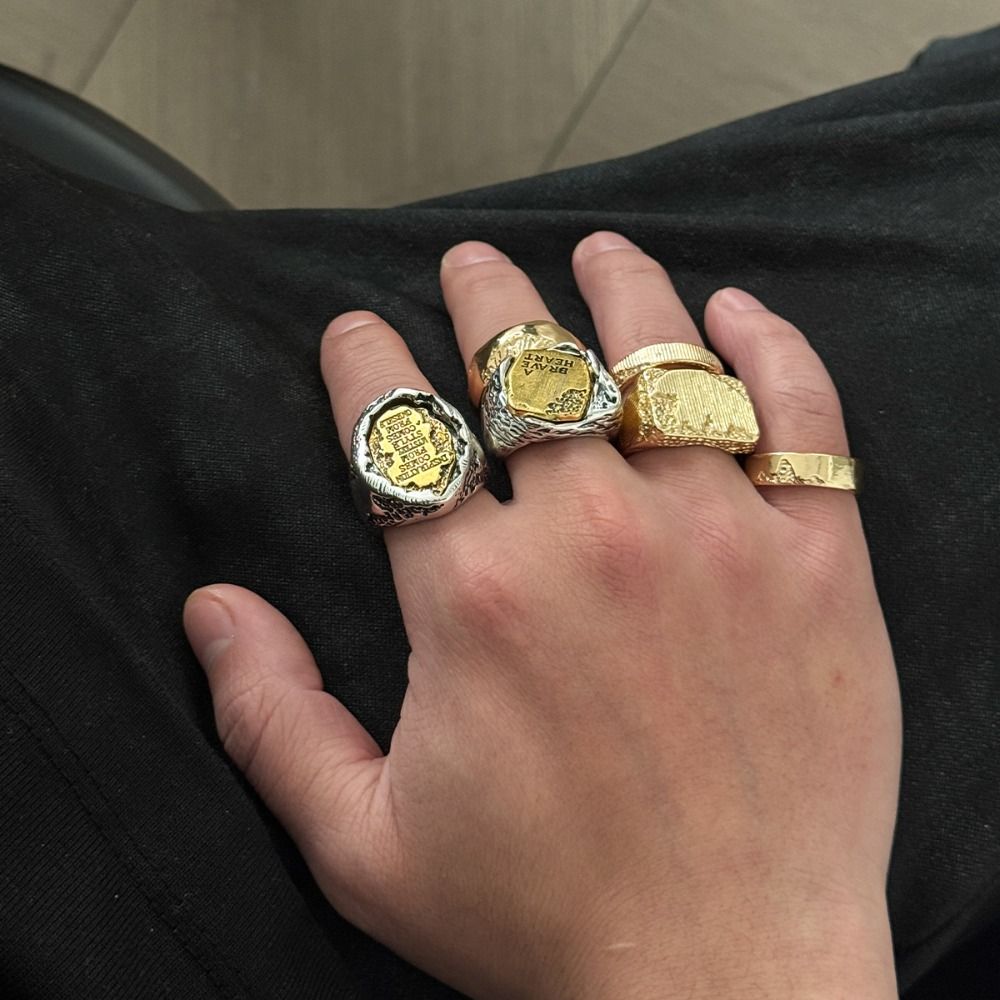 指輪セット 6個入り、幾何学模様のオープンリング、合金製、サ - Vintage Punk Knuckle Rings Set のレビューと価格
