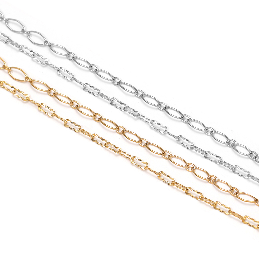2メートルステンレス鋼エンボス加工チェーン、菱形チェーン、ジ - Body Jewelry のレビューと価格